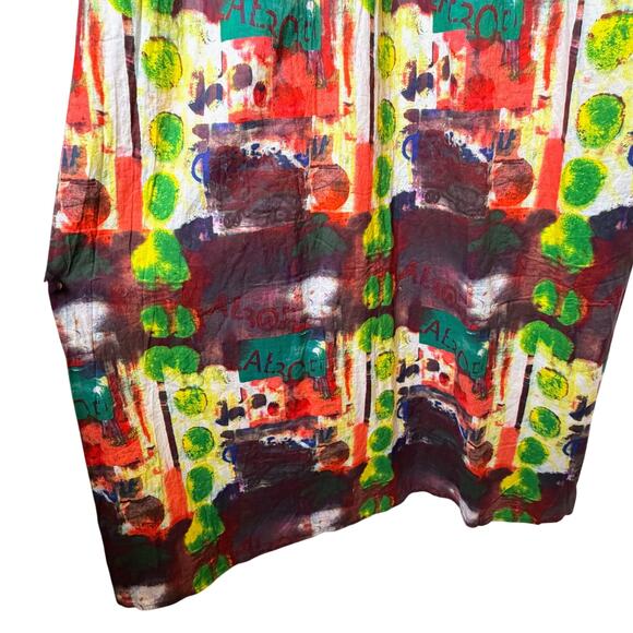 NEW Desigual Reina Dal Maxi Dress Women’s Size 44 (L/XL) Boho Art Print Crochet - Picture 5 of 9